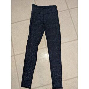 Aerie Leggings Black Glitter Cropped Pull On Size XS